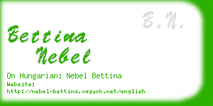 bettina nebel business card